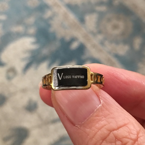 VLOSU VAFFNO gold plated stainless steel ring - Picture 8 of 10